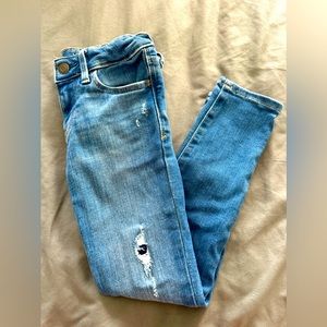 Gap Girls Super Skinny Stretch Distressed Skinny Jeans 👖 Size 7